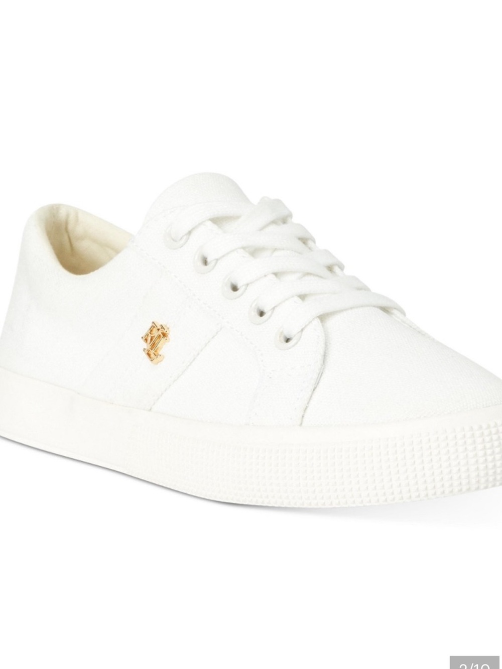 NIB Lauren Ralph Lauren women’s white lace up sneakers